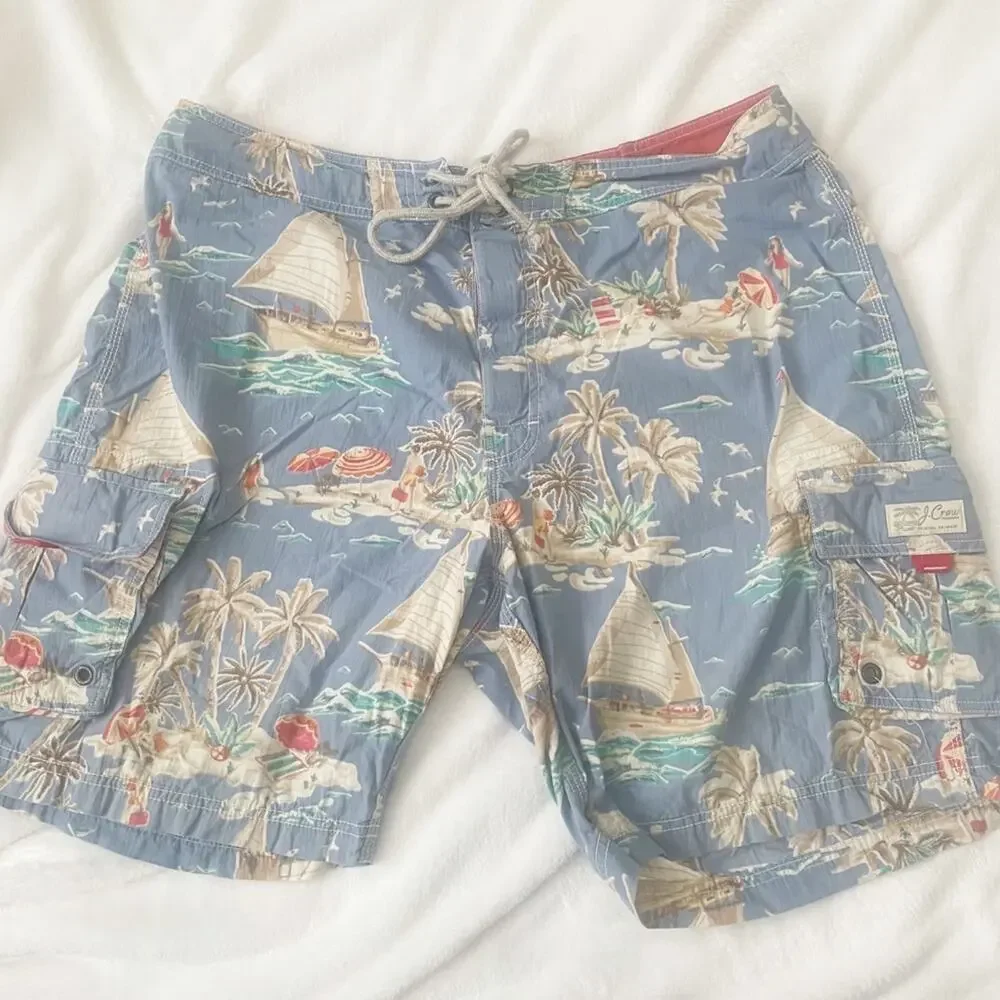 J Crew swimwear Hawaiian swim shorts beach size 36 mens